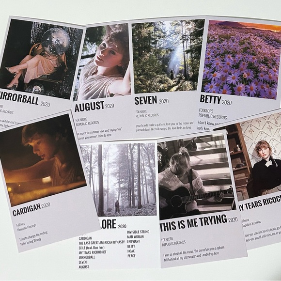 Taylor Swift Folklore Photo Prints (8 pictures) - Picture 1 of 3